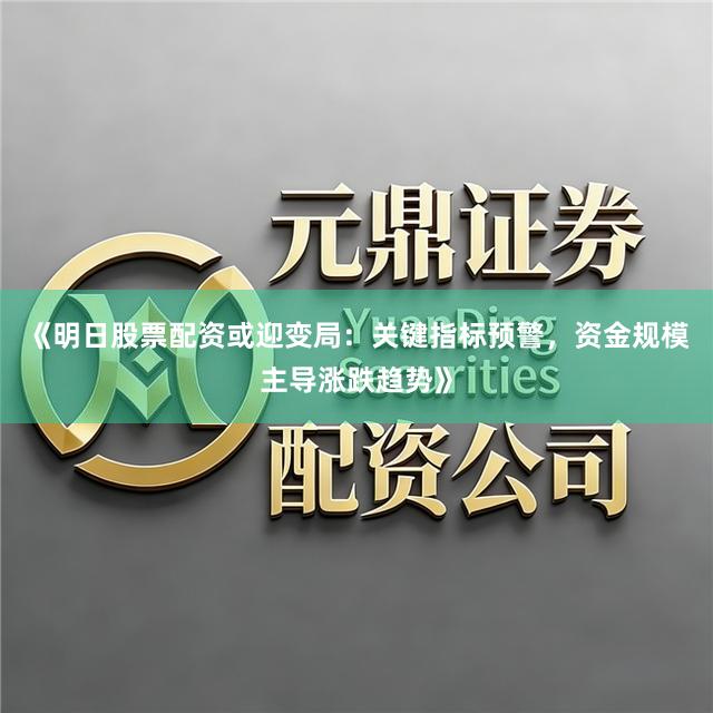 《明日股票配资或迎变局：关键指标预警，资金规模主导涨跌趋势》