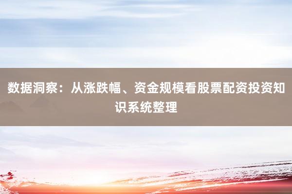 数据洞察：从涨跌幅、资金规模看股票配资投资知识系统整理