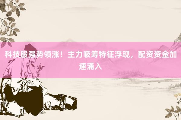 科技股强势领涨！主力吸筹特征浮现，配资资金加速涌入