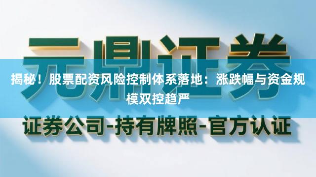 揭秘！股票配资风险控制体系落地：涨跌幅与资金规模双控趋严