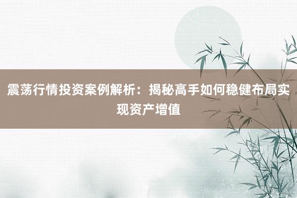 震荡行情投资案例解析：揭秘高手如何稳健布局实现资产增值